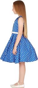 img 1 attached to BlackButterfly Kids 'Holly': Vintage Polka Dot 50's Girls Dress in Classic Style