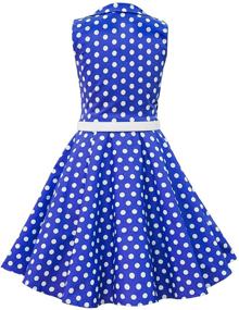 img 3 attached to BlackButterfly Kids 'Holly': Vintage Polka Dot 50's Girls Dress in Classic Style
