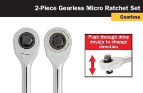img 1 attached to 🔧 Efficient Titan 18202 Gearless Micro Ratchet Set: 2-Piece 1/4-Inch and 3/8-Inch Drive