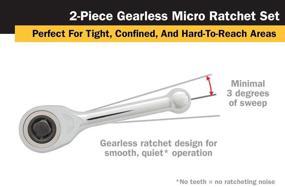 img 2 attached to 🔧 Efficient Titan 18202 Gearless Micro Ratchet Set: 2-Piece 1/4-Inch and 3/8-Inch Drive
