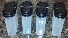 img 2 attached to Tupperware Large Spice Shaker Set of Four: Enhance Your Kitchen Organization with Black Seals