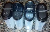 tupperware large spice shaker set of four: enhance your kitchen organization with black seals logo