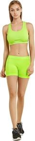 img 3 attached to Comfy & Flexible: Gilbins 2 Pack Women's Seamless Stretch Yoga Exercise Shorts