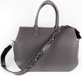 img 1 attached to 👜 Versatile Dark Gray Leather Handbag Strap & Purse Strap Replacement - Adjustable Shoulder & Crossbody Bag Strap 1.5" Wide - Ideal for Tote and Messenger Bags - Perfect Unisex Gift