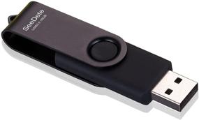 img 4 attached to SeeDete 16GB USB Flash Drives - Efficient Rotating Design with LED Light for Backup & External Storage