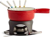 🍫 vonshef swiss fondue set: high-quality cast iron pot, 6 forks included - perfect for cheese or chocolate fondue, 1.1 quart capacity logo