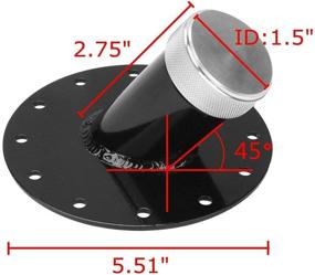 img 2 attached to 🔧 Лучшее облако 45-градусный изгиб 12-болтовый топливный бак с баком для заправки на расстоянии 1,5" и горловиной для заправки 2,75" с крышкой в черном цвете.