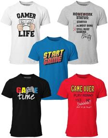 img 4 attached to BROOKLYN VERTICAL 5 Pack Gaming T Shirt Boys' Clothing