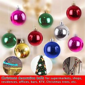 img 1 attached to 🎄 AllBeauty 24ct 40mm Shatterproof Christmas Balls Ornaments: Essential Tree Decorations for Home Holiday Party (4CM/6Colors)