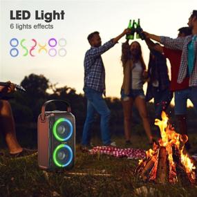 img 2 attached to 🔊 W-KING Super Punchy Bass Bluetooth Speaker - 80W, 105dB Sound, Portable Wireless Speakers with LED Lights and Long Battery Life - Bluetooth 5.0, USB Playback - Loud Party Speaker (Non-Waterproof)