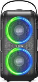 img 4 attached to 🔊 W-KING Super Punchy Bass Bluetooth Speaker - 80W, 105dB Sound, Portable Wireless Speakers with LED Lights and Long Battery Life - Bluetooth 5.0, USB Playback - Loud Party Speaker (Non-Waterproof)