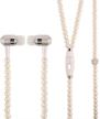 new fashion women girl rhinestone jewelry design pearl necklace earphones logo