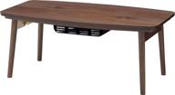 🔥 azumaya folding legs wooden kotatsu heater table - stylish walnut brown elfe-901wal for cozy home and living логотип