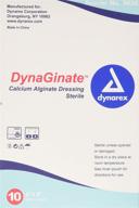 💆 dynarex dynaginate calcium alginate dressing, 10 pack of 2 x 2 inch size логотип