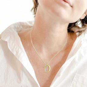 img 1 attached to 🌻 Jemplestic 18k Gold-Plated Initial Necklace for Women - Sterling Silver Sunflower Cross Letter Pendant Jewelry, Perfect Gifts for Girls