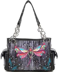 img 3 attached to Colorful Dragonfly Western Concealed Shoulder Women's Handbags & Wallets in Shoulder Bags