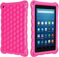 ubearkk lightweight shockproof case for kids - all-new amazon fire 7 tablet cover, compatible with 9th/7th/5th generation (2019/2017/2015 release), anti-slip protection (pink) logo