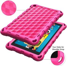 img 2 attached to Ubearkk Lightweight Shockproof Case for Kids - All-New Amazon Fire 7 Tablet Cover, Compatible with 9th/7th/5th Generation (2019/2017/2015 Release), Anti-Slip Protection (Pink)