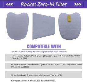 img 3 attached to Replacement Filters for Shark Rocket Zero-M Ultra-Light Vacuums - 10 Pre-Filters (5 Foam+5 Felt) and 5 Post-Filters - Compatible with HV345 ZS350C ZS352 - Replaces Shark Part # XPMFK320 and 1084FTV320