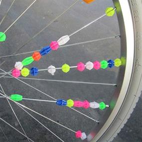 img 1 attached to 🚲 Luckycivia 180 pcs Assorted Colors Bike Bicycle Wheel Spokes Bead: Enhance Your Ride with Plastic Clip Spoke Beads!"