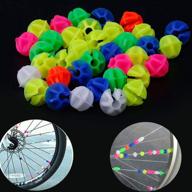 🚲 luckycivia 180 pcs assorted colors bike bicycle wheel spokes bead: enhance your ride with plastic clip spoke beads!" logo