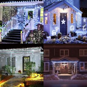 img 2 attached to 🎄 Christmas Icicle Lights - 33ft 400 LED Twinkle Lights for Xmas Decoration, Party, & Wedding