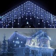 🎄 christmas icicle lights - 33ft 400 led twinkle lights for xmas decoration, party, & wedding логотип