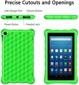 img 1 attached to DiHines Kids-Proof Protective Case Cover for 7 📱 inch Tablet 2019 & 2017 & 2015 Release - Green