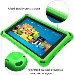 img 2 attached to DiHines Kids-Proof Protective Case Cover for 7 📱 inch Tablet 2019 & 2017 & 2015 Release - Green