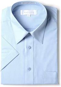 img 1 attached to Stay Stylish and Comfortable with Marquis Light Short Sleeve Solid Men's Shirts