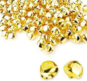 img 4 attached to 120pcs 1-Inch Golden Jingle Bells for Christmas by Augshy