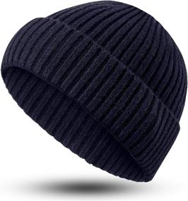 img 4 attached to 👒 Syhood Winter Beanie Knit Hat for Men Women - Warm Slouchy Stretchy Soft Headwear - Daily Ribbed Cap Beanie Hat