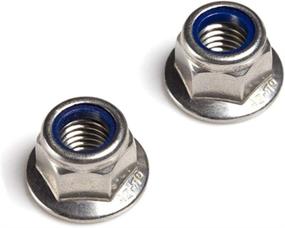 img 3 attached to Pack of 25 M5 x 0.8 A2 Stainless Steel DIN 6926 Hex Flange Nylon Insert Lock Nuts by FullerKreg, 304 Stainless Steel, Bright Finish