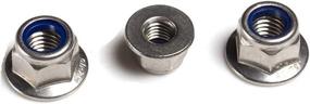img 4 attached to Pack of 25 M5 x 0.8 A2 Stainless Steel DIN 6926 Hex Flange Nylon Insert Lock Nuts by FullerKreg, 304 Stainless Steel, Bright Finish
