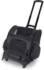 img 4 attached to 🐾 Stylish and Practical: Gen7Pets Black Geometric Roller-Carrier for Traveling Pets