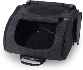 img 2 attached to 🐾 Stylish and Practical: Gen7Pets Black Geometric Roller-Carrier for Traveling Pets