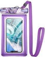 📱 suritch universal waterproof phone case - purple marble, floating phone pouch for iphone 12, 11 pro max, xr, xs max, se 2020, galaxy note 20, s20 ultra, s10, s9 plus - up to 6.9"" - improved seo logo