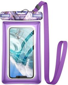 img 4 attached to 📱 SURITCH Universal Waterproof Phone Case - Purple Marble, Floating Phone Pouch for iPhone 12, 11 Pro Max, XR, XS Max, SE 2020, Galaxy Note 20, S20 Ultra, S10, S9 Plus - Up to 6.9"" - Improved SEO