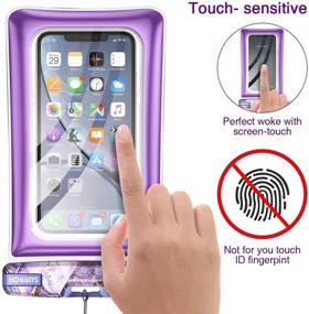 img 2 attached to 📱 SURITCH Universal Waterproof Phone Case - Purple Marble, Floating Phone Pouch for iPhone 12, 11 Pro Max, XR, XS Max, SE 2020, Galaxy Note 20, S20 Ultra, S10, S9 Plus - Up to 6.9"" - Improved SEO