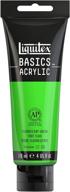 🎨 liquitex basics fluorescent green acrylic paint, 4-oz tube logo