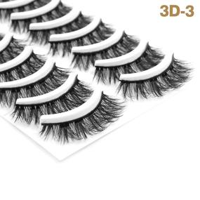 img 1 attached to 💄 Get Glamorous with the Eliace 50 Pairs 5 Styles Cat Eye Lashes Bulk Handmade False Eyelashes Set - Professional Makeup Kit with Natural Look Wispies, Soft & Comfortable, includes False Lashes Tweezers