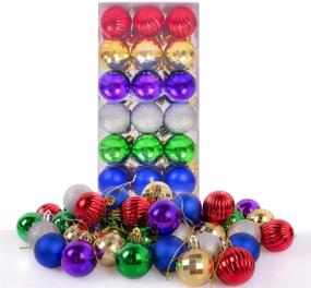 img 4 attached to Christmas Ball Ornaments Shatterproof 1 56Inches