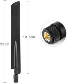 img 2 attached to 📶 Eightwood Dual Band SMA Male Antenna (2-Pack) for Car Trailer Backup Cameras and Wireless Security Cameras - 2.4GHz 5GHz WiFi Antenna