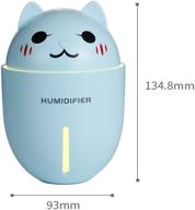 tacy cute kitty 3 in 1 air humidifier+cooling fan+night light - blue logo