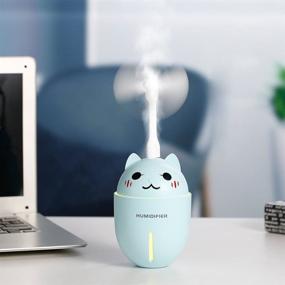 img 1 attached to TACY Cute Kitty 3 in 1 Air Humidifier+Cooling Fan+Night Light - Blue