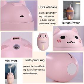 img 3 attached to TACY Cute Kitty 3 in 1 Air Humidifier+Cooling Fan+Night Light - Blue