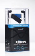 black/blue blueant ribbon stereo bluetooth streamer - bluetooth headset logo