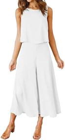 img 4 attached to 👗 ROYLAMP Womens Outfits: Trendy Cropped Jumpsuits for Women's Clothing, Jumpsuits, Rompers & Overalls