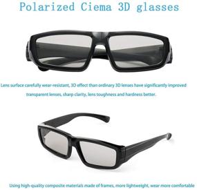 img 1 attached to High-Quality 4 Pack Passive Circular Polarized RealD 3D Glasses for Cinema and Passive 3D TVs Projectors - Not Compatible with Active 3D TVs Projectors