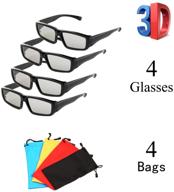 high-quality 4 pack passive circular polarized reald 3d glasses for cinema and passive 3d tvs projectors - not compatible with active 3d tvs projectors logo